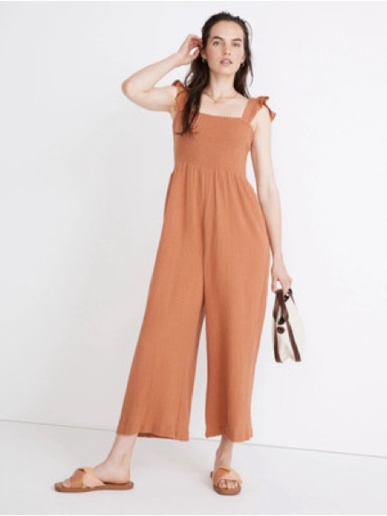 Madewell Pants - Madewell Lightspun Lucie Flutter-sleeve Jumpsuit